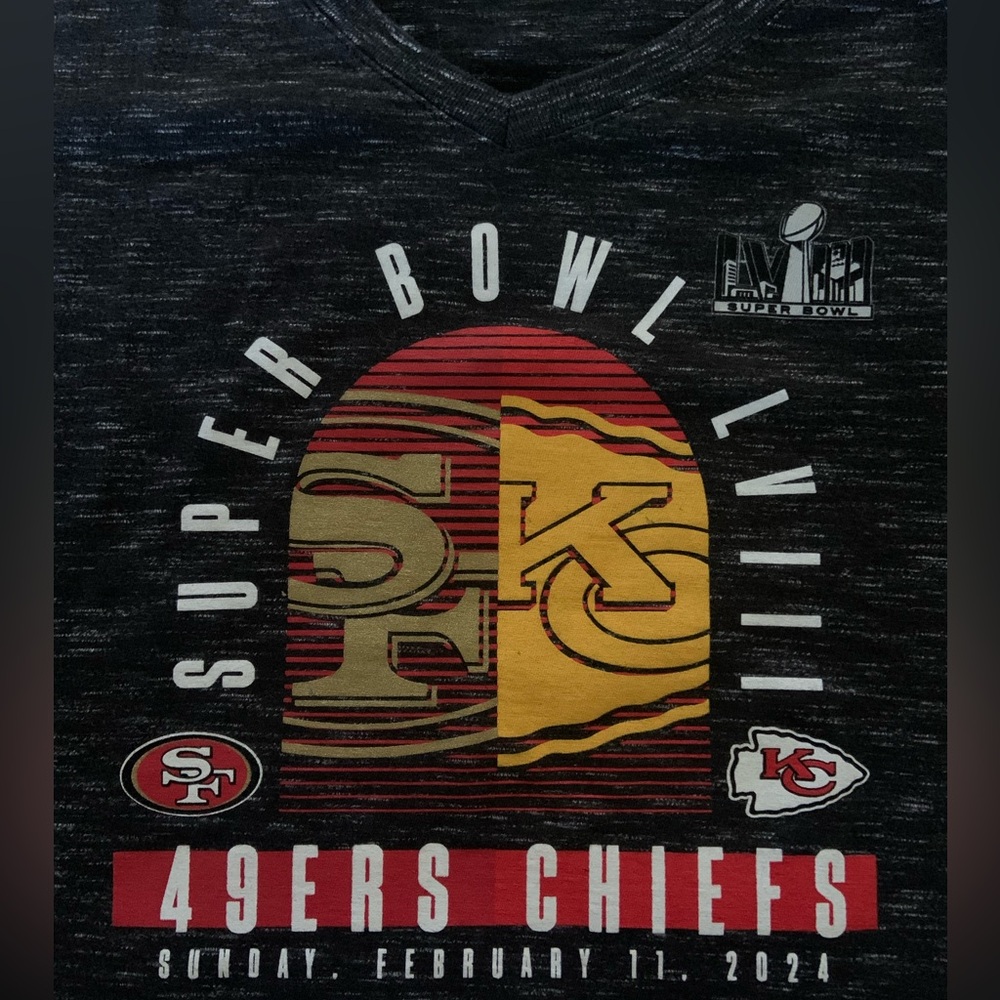 Women’s 2024 Super Bowl Chiefs vs 49ers Size L